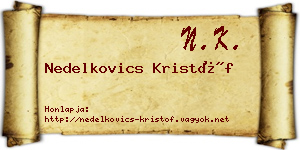 Nedelkovics Kristóf névjegykártya