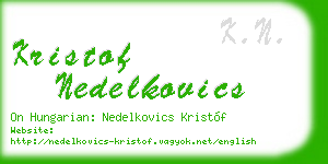 kristof nedelkovics business card